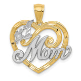 Diamond Cut,Polished,14K Yellow Gold & Rhodium