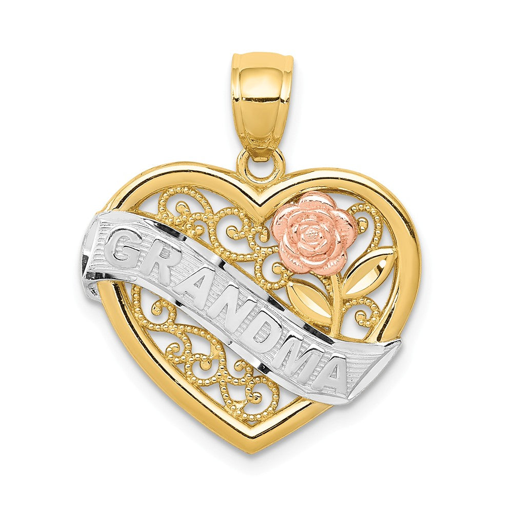 Polished,14K Two-Tone,Rhodium