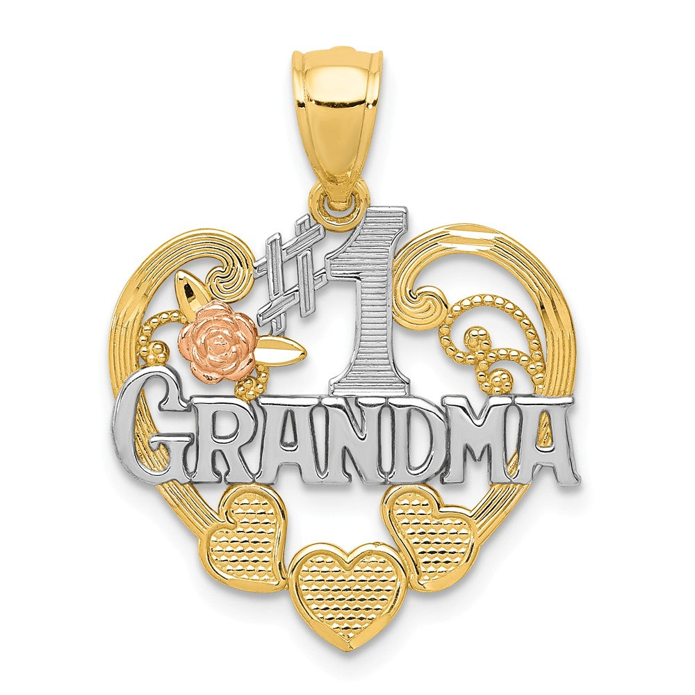 Solid,Polished,14K Two-Tone,Rhodium