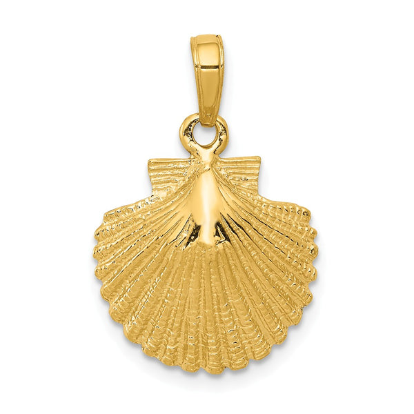 Solid,Casted,Polished,14K Yellow Gold,Textured,Concave
