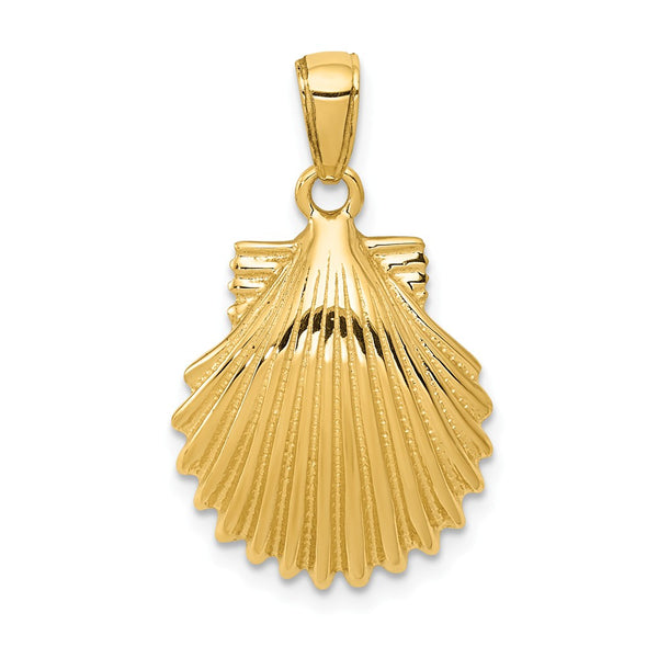 Solid,Casted,Polished,14K Yellow Gold,Textured,Concave