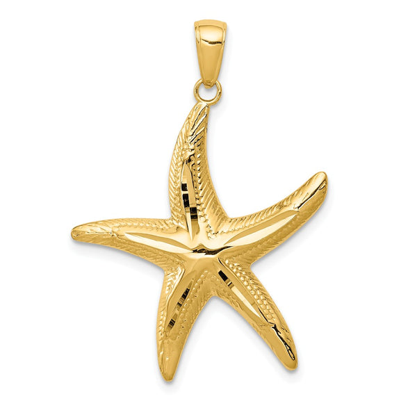 Solid,Casted,Diamond Cut,Polished,14K Yellow Gold,Open Back,Textured