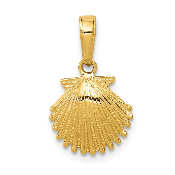 Solid,Casted,Polished,14K Yellow Gold,Open Back,Textured
