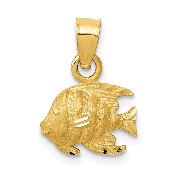 Solid,Casted,Diamond Cut,Polished,Satin,14K Yellow Gold,Open Back,Textured
