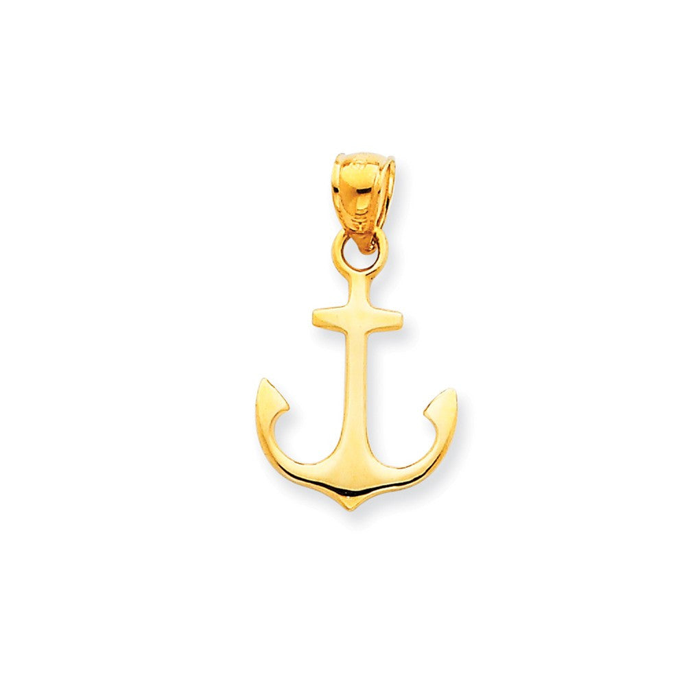 Pendants & Charms,Gold,Yellow,14K,24 mm,14 mm,Each,Nautical,Under $100