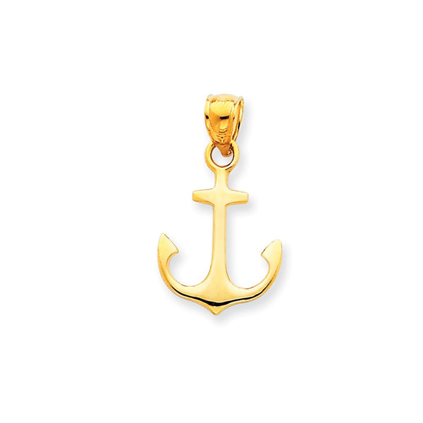 Pendants & Charms,Gold,Yellow,14K,24 mm,14 mm,Each,Nautical,Under $100