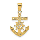 Pendants & Charms,Themed Charm,Gold,Yellow,14K,25 mm,15 mm,Each,Nautical,Under $100