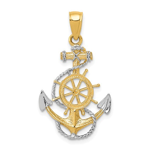 Pendants & Charms,Gold,Two-Tone,14K,31 mm,17 mm,Each,Nautical,Between $100-$200