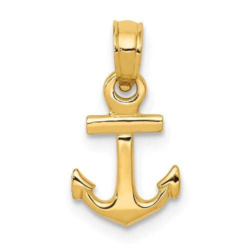 Pendants & Charms,Gold,Yellow,14K,16 mm,9 mm,Each,Nautical,Under $100