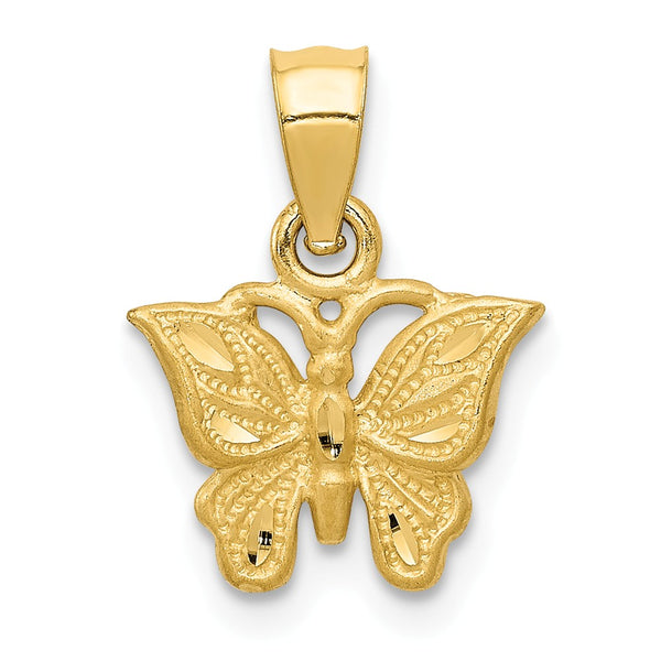 Diamond Cut,Satin,14K Yellow Gold,Textured
