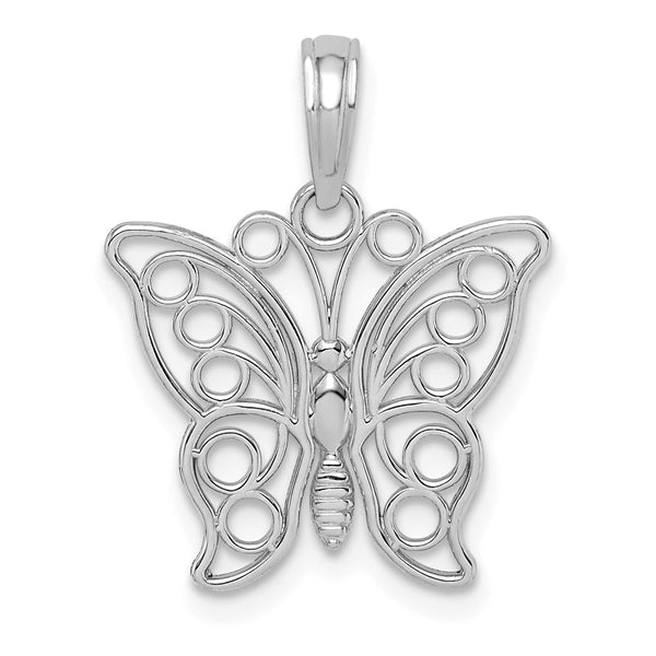 Solid,Polished,14K White Gold,Cut-Out
