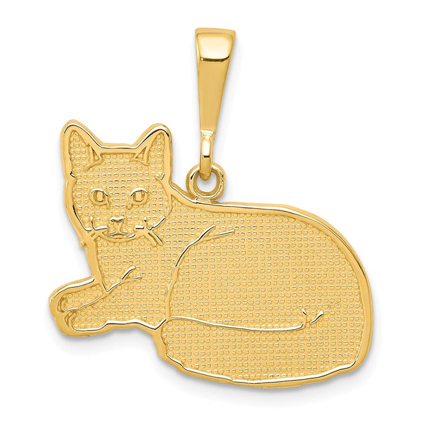 Solid,Polished,14K Yellow Gold,Not Engraveable,Textured,Textured Back