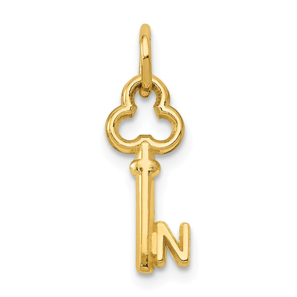 Solid,Casted,Polished,14K Yellow Gold,Flat Back