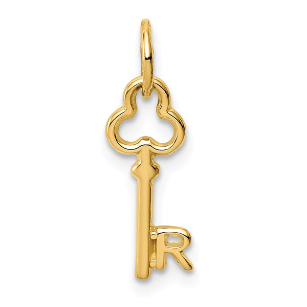 Solid,Casted,Polished,14K Yellow Gold,Flat Back