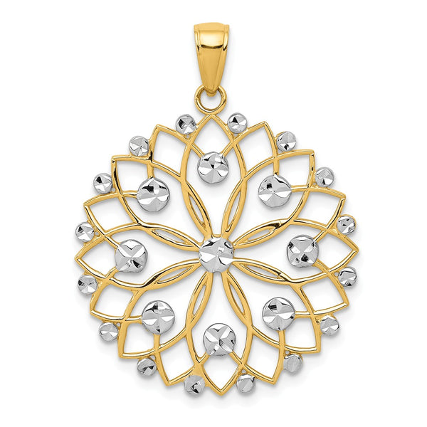 14K,Yellow Gold,Fancy Pendants,Pendants & Charms,Rhodium
