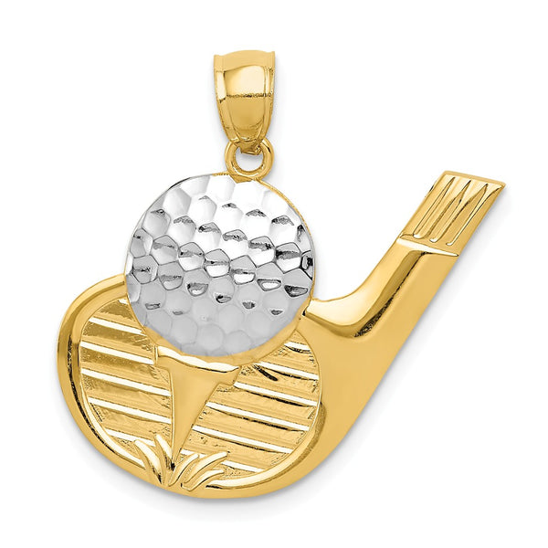 Polished,Open Back,14K Yellow Gold & Rhodium