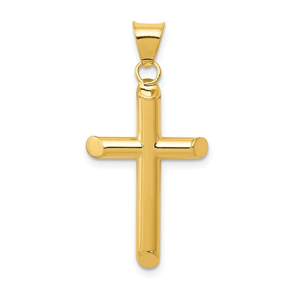 Polished,3-D,14K Yellow Gold,Hollow
