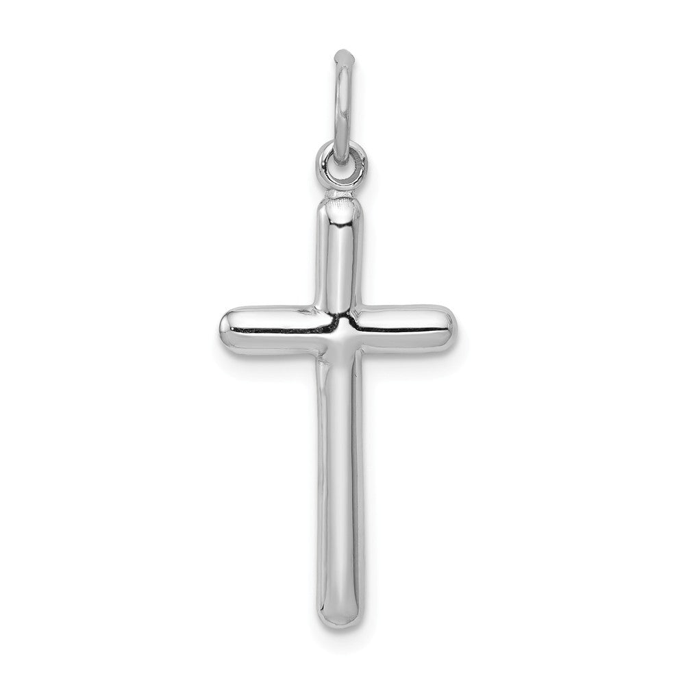 Solid,Casted,Polished,14K White Gold,Flat Back,Textured Back