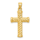 Diamond Cut,Polished,14K Yellow Gold,Hollow,Reversible