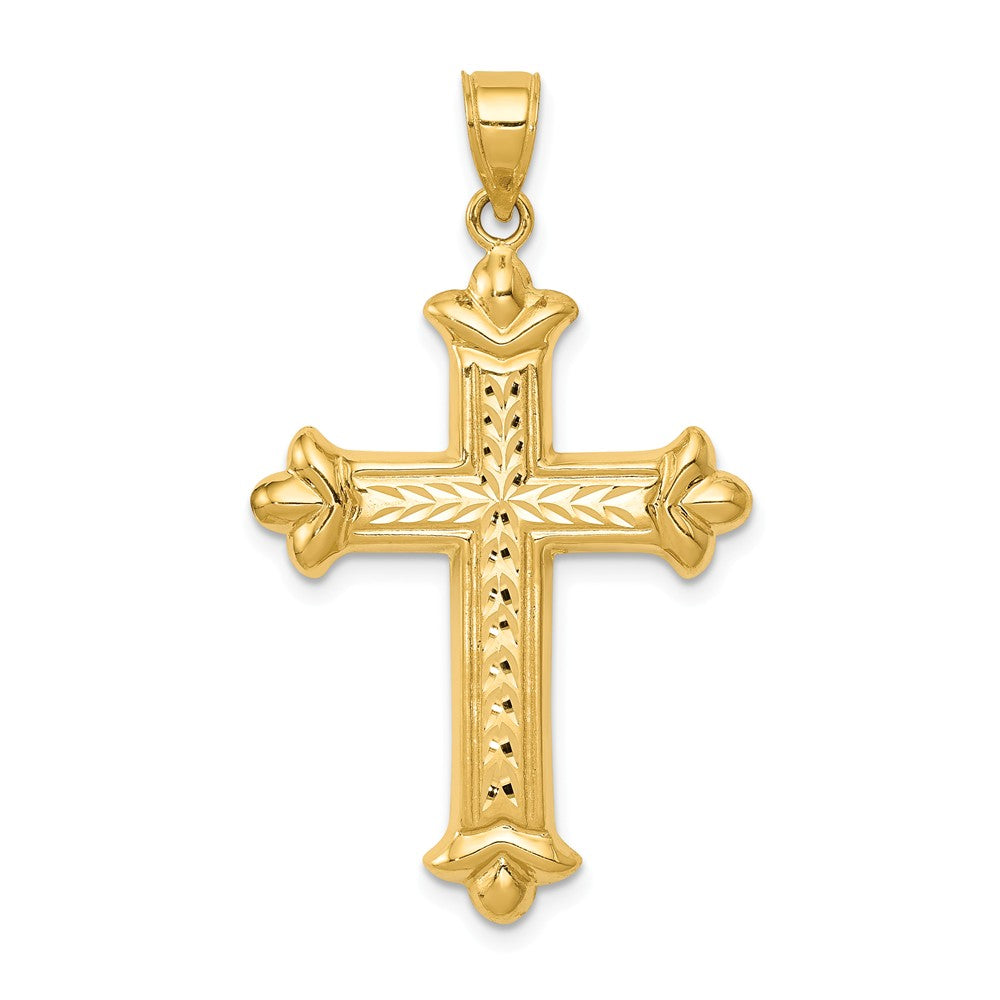 Diamond Cut,Polished,14K Yellow Gold,Hollow,Reversible