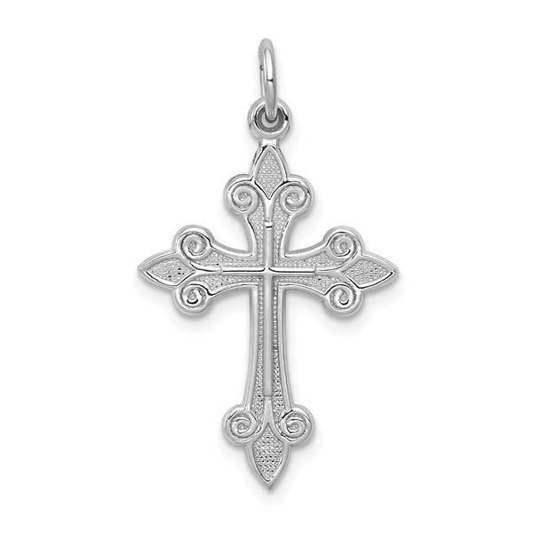 Solid,Casted,Polished,Satin,14K White Gold,Not Engraveable,Textured,Textured Back