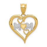 Polished,14K Yellow Gold & Rhodium