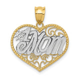 Polished,14K Yellow Gold & Rhodium