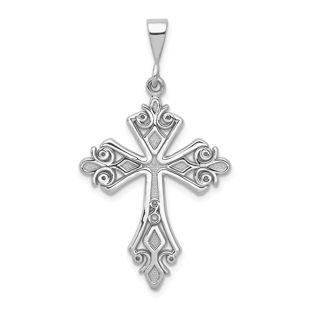 Casted,14K White Gold,Textured Back,Polished & Satin