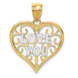 Polished,14K Yellow Gold,Filigree,Rhodium