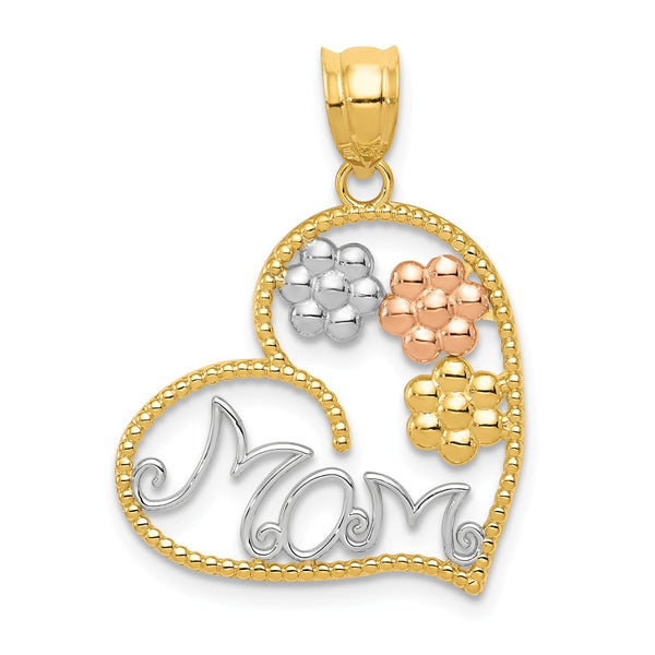 Casted,Polished,14K Tri-Color,Textured