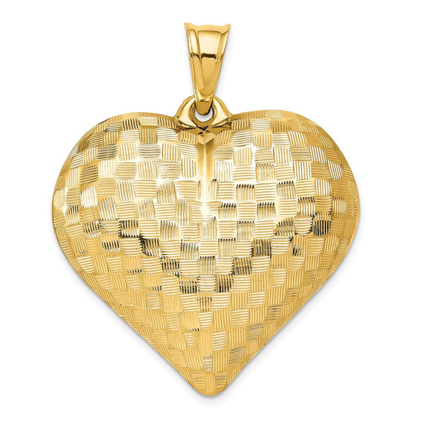 Polished,3-D,14K Yellow Gold,Hollow,Textured,Patterned