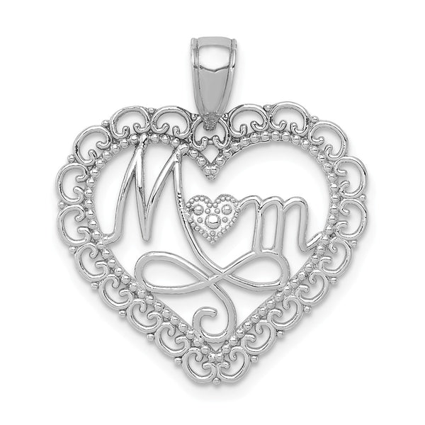 Polished,14K White Gold,Textured