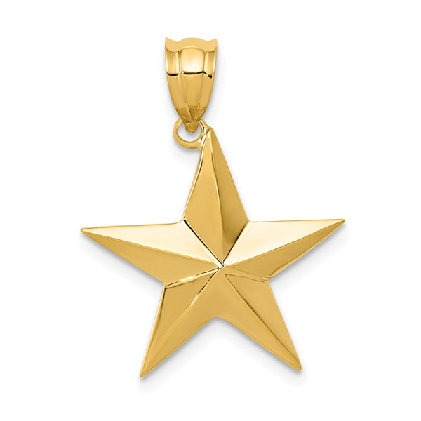 Solid,Polished,14K Yellow Gold,Textured Back