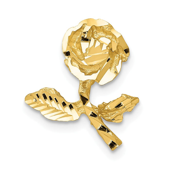 14K Yellow Gold,Polished & Satin,Diamond Cut