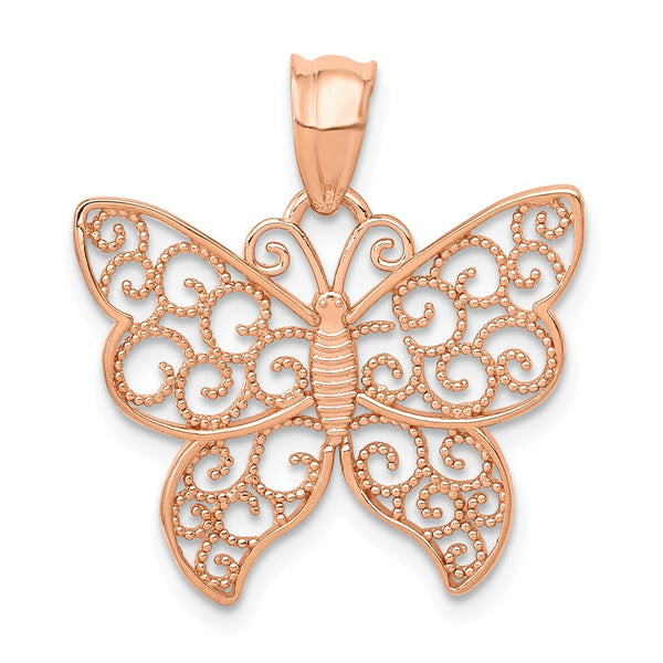 Polished,14K Yellow Gold Rose Gold,Filigree