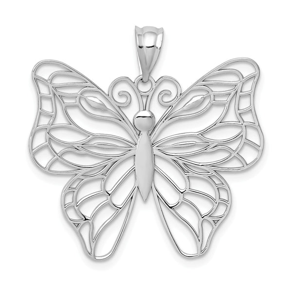 Polished,14K White Gold,Cut-Out