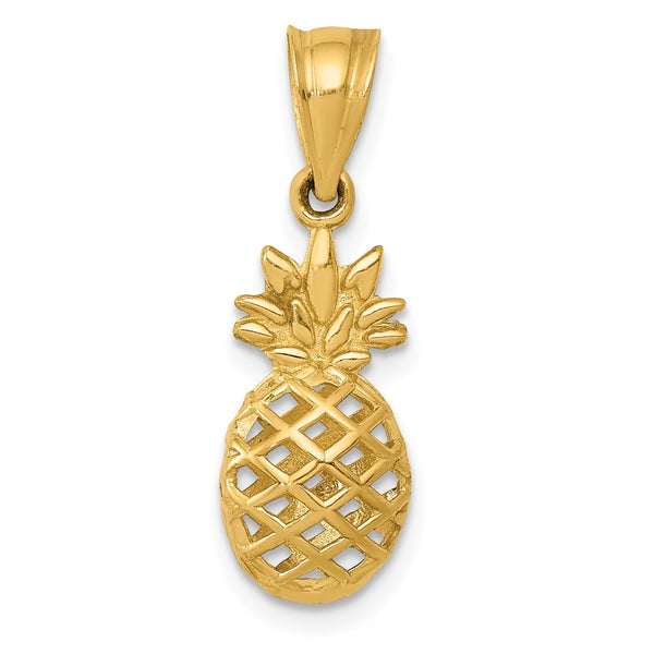 Polished,3-D,14K Yellow Gold,Cut-Out