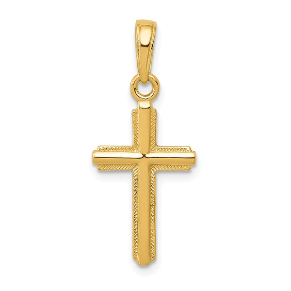 Solid,Polished,14K Yellow Gold,Textured