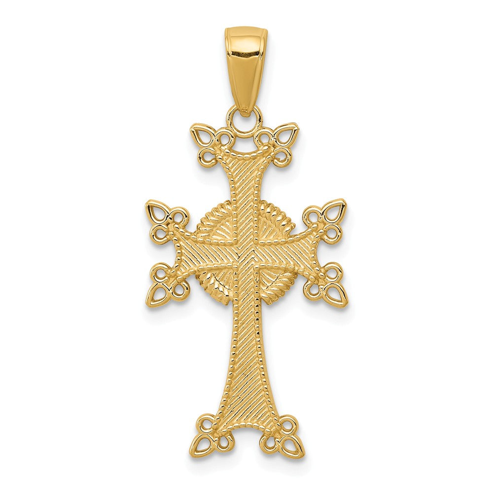 Polished,14K Yellow Gold,Textured,Textured Back