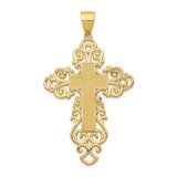 14K Yellow Gold Polished Fancy Cross Pendant