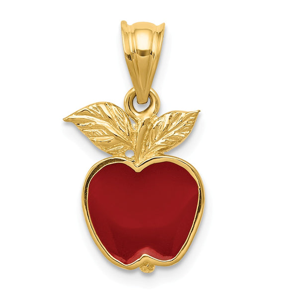 Polished,14K Yellow Gold,Flat Back,Enamel