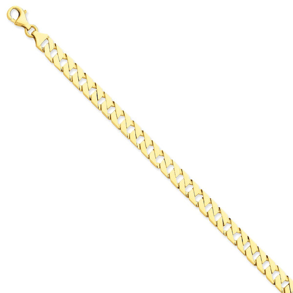 Solid,Casted,Polished,14K Yellow Gold,Fancy Lobster Clasp,Special Len Avail Over 6in