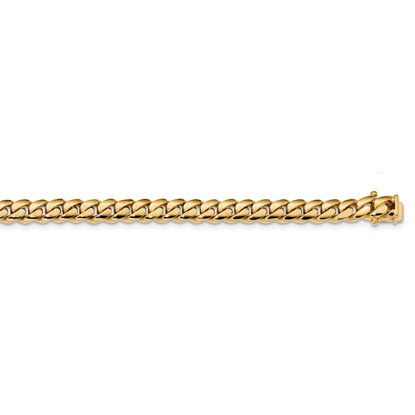 14K Yellow Gold 6.80mm Hand-Polished Miami Cuban Chain
