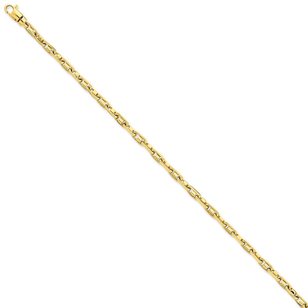 Solid,Casted,Polished,14K Yellow Gold,Fancy Lobster Clasp