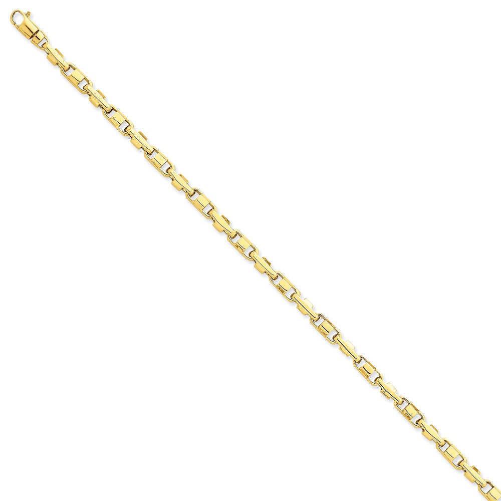 Solid,Casted,Polished,14K Yellow Gold,Fancy Lobster Clasp