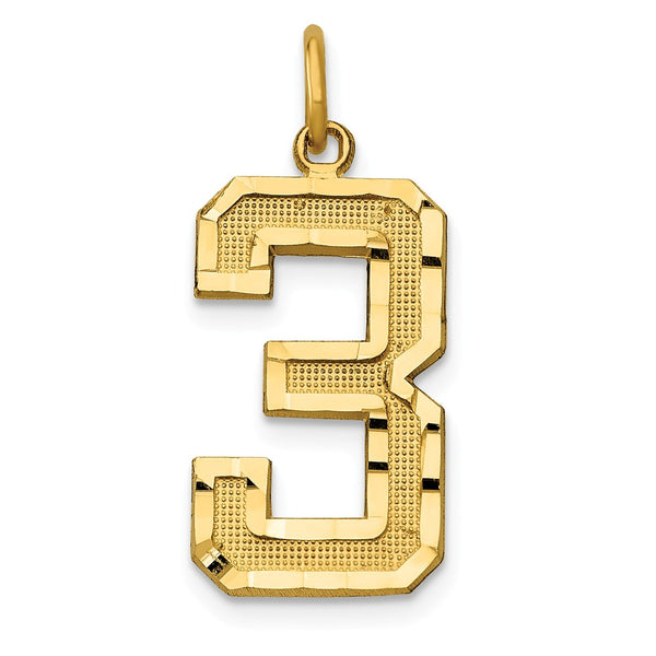 Solid,Casted,Diamond Cut,Satin,14K Yellow Gold