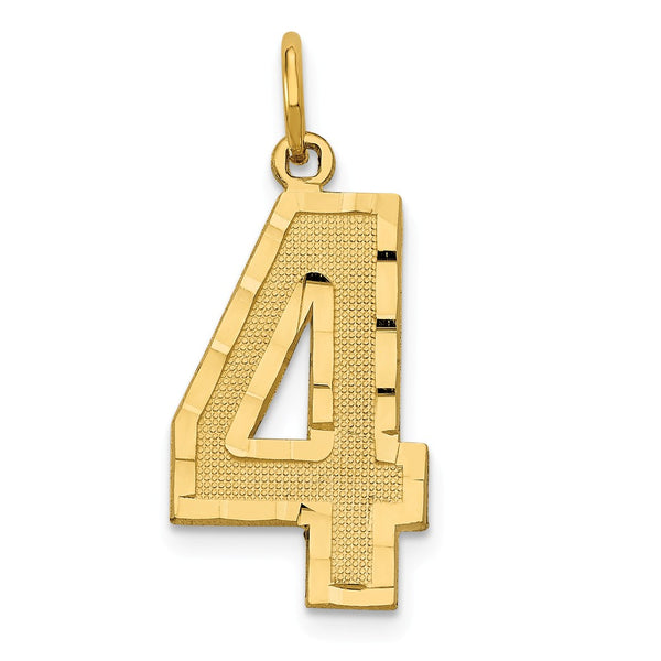 Solid,Casted,Diamond Cut,Satin,14K Yellow Gold