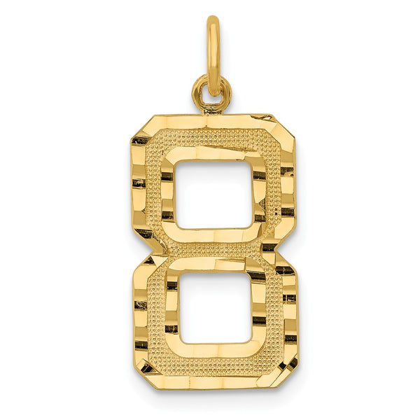 Solid,Casted,Diamond Cut,Satin,14K Yellow Gold