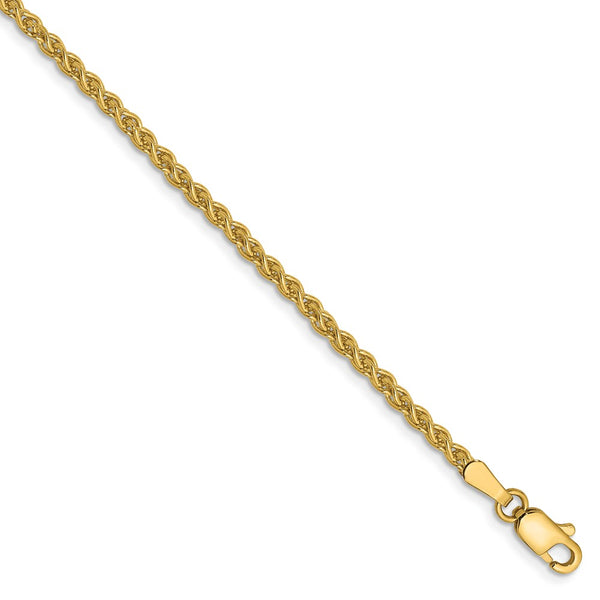 Solid,Polished,14K Yellow Gold,Lobster Clasp