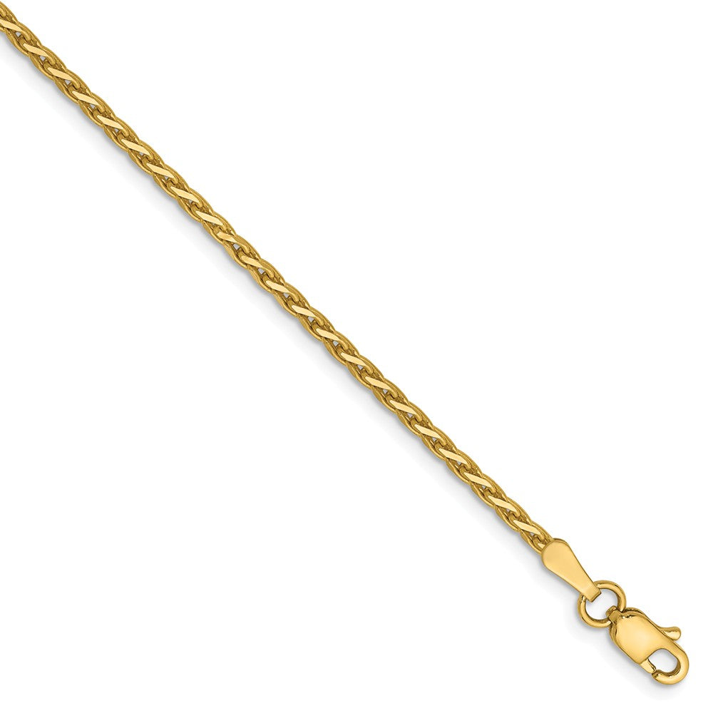 Solid,Diamond Cut,14K Yellow Gold,Lobster Clasp